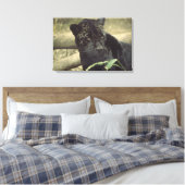 Black Panther Jaguar Canvas Afdruk (Insitu (Slaapkamer))