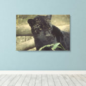 Black Panther Jaguar Canvas Afdruk (Insitu (Houten vloer))