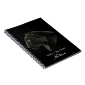 Black Panther Jaguar Leopard Wildlife Art Notitieb Notitieboek (Rechterzijde)