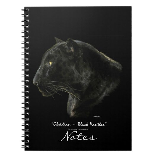 Black Panther Jaguar Leopard Wildlife Art Notitieb Notitieboek (Voorkant)