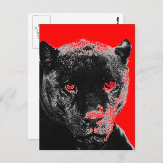 Black Panther Jaguar Postcard Briefkaart (Voorkant / Achterkant)