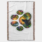 Black Panther Jungle Paw Design Deken (Voorkant Verticaal)