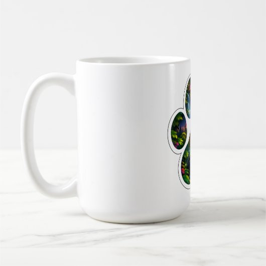 Black Panther Jungle Paw Design Koffiemok (Links)