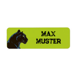 Black Panther Kat - groen ・ waterdicht Etiket