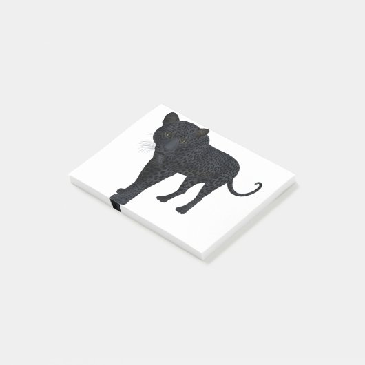 Black Panther Leopard Jaguar Cat Big Willife Post-it® Notes (Schuin)