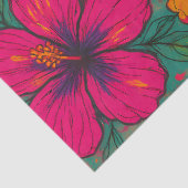 Black Panther met Hibiscus – Tropisch Gotisch Tissuepapier (Detail)