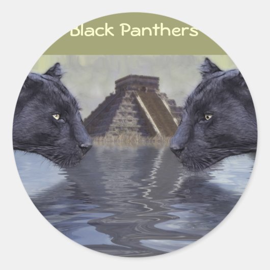 Black Panther Mexico Collectie Ronde Sticker (Voorkant)