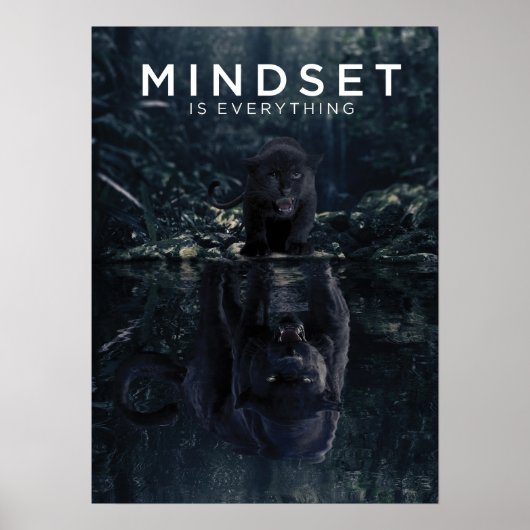 Black Panther Mindset Motivation Poster (Voorkant)