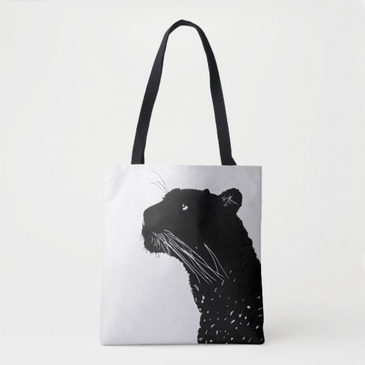 Black Panther Minimalisme Tote Bag (Voorkant)