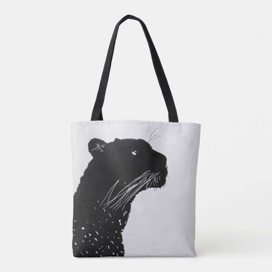 Black Panther Minimalisme Tote Bag (Achterkant)