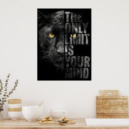Black Panther Motiverend De Enige Limiet Is Jouw  Poster