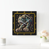 Black Panther Neon Oerwoud uurwerk Vierkante Klok (Huis)