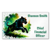 Black Panther: Omgeving in groen | Magnetisch Visitekaartje (Voorkant)