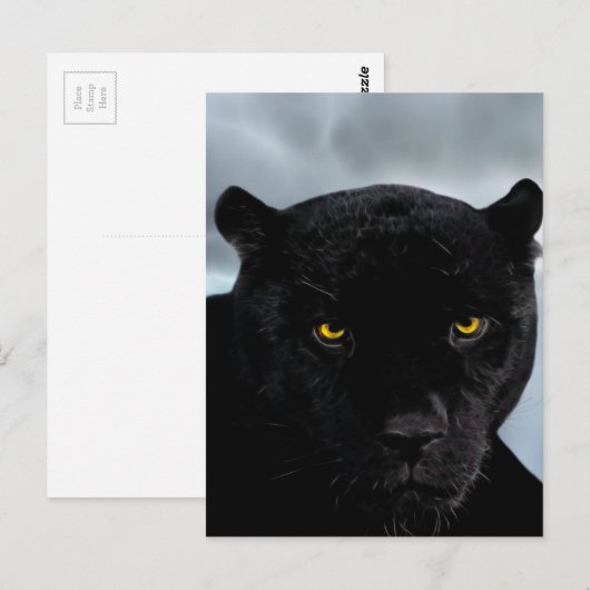 Black Panther Panthera Briefkaart (Voorkant / Achterkant)