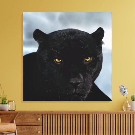 Black Panther Panthera Canvas Afdruk (Insitu (Woonkamer))