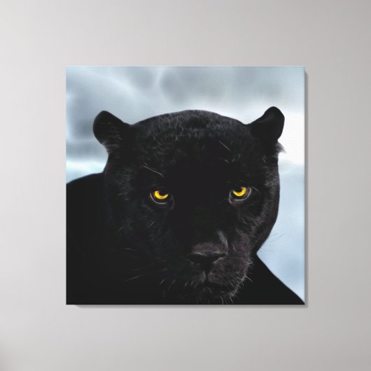 Black Panther Panthera Canvas Afdruk (Voorkant)
