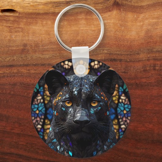 Black Panther Portret Accent Kussen Sleutelhanger (Achterkant)