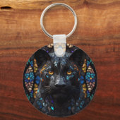 Black Panther Portret Accent Kussen Sleutelhanger (Voorkant)