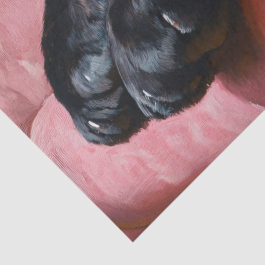 Black Panther Roze Sofa Decoupage Tissuepapier (Detail)