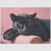 Black Panther Roze Sofa Decoupage Tissuepapier (Voorkant)