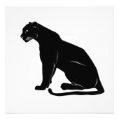 Black Panther Silhouet Foto Afdruk (Voorkant)