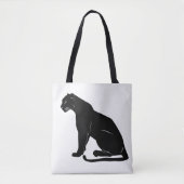 Black Panther Silhouet Tote Bag (Voorkant)