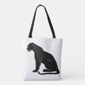Black Panther Silhouet Tote Bag (Achterkant)