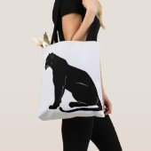 Black Panther Silhouet Tote Bag (Dichtbij)