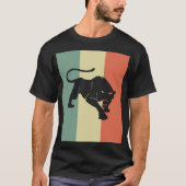 Black Panther Silhouette Shirt Retro  klasse (Voorkant)