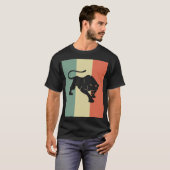 Black Panther Silhouette Shirt Retro  klasse (Voorkant volledig)