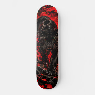Black Panther Skateboard – Donkere Gotische Rode &
