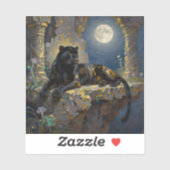 Black Panther under the Full Moon Sticker (Vel)