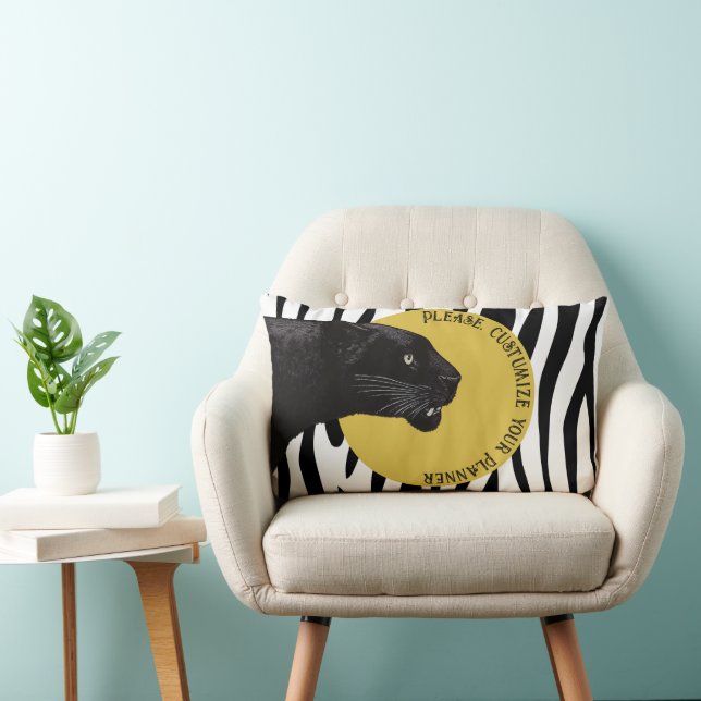 Black Panther van Toshi Yoshida Wood Kussen (Stoel)