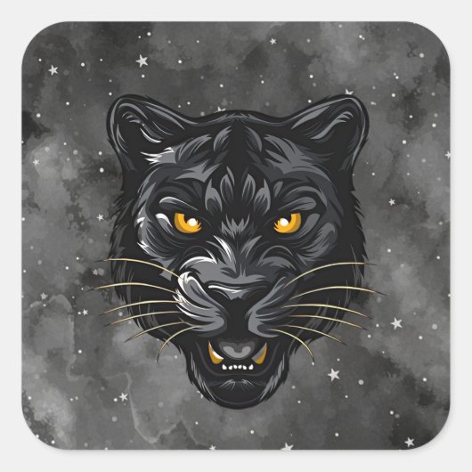 Black Panther Vierkante Sticker (Voorkant)