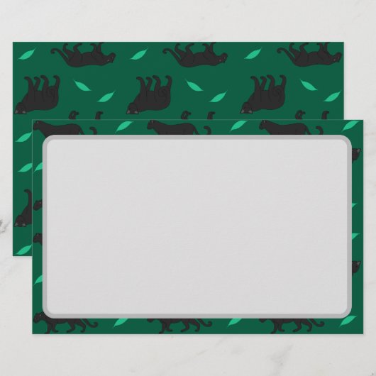 Black Panthers Briefpapier (Voorkant / Achterkant)