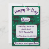 Black Panthers Happy Birthday Kaart (Voorkant)