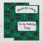 Black Panthers Thank you Card Kaart (Voorkant / Achterkant)