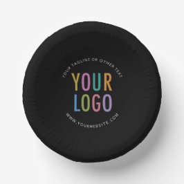 Black Paper Bowls Custom Logo Printed Disposable Papieren Kommen