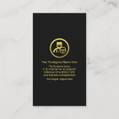 Black Paper Creasurk Black Column Chauffeur Visitekaartje (Achterkant)