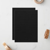 Black Paper Decorated Emboss Notitiekaartje (Voorkant / Achterkant in situ)