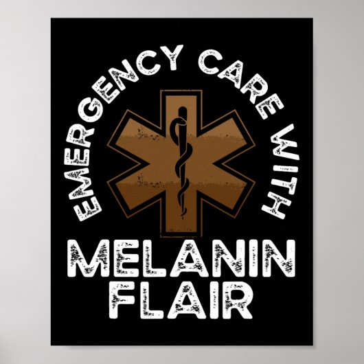 Black Paramedic Afro-Amerikaanse Ems Emt Black His Poster (Voorkant)