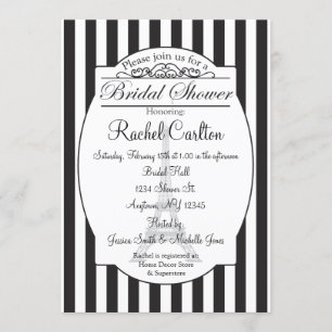 Black Paris Bridal Shower Kaart