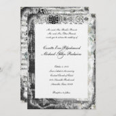 Black Paris Eiffel Tower Music Weddenschap Kaart (Voorkant / Achterkant)