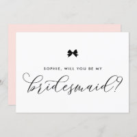 Black Parisian Bow zal je mijn Bridesmaid zijn.