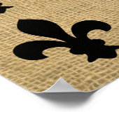 Black Parisian Moods Fleur de Lys Pattern Poster (Hoek)
