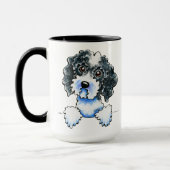 Black Parti Cockapoo gelijnd Mok (Links)