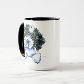 Black Parti Cockapoo gelijnd Mok (Voorkant links)