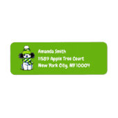 Black Parti Poodle Pset Scarf Custom Etiket (Voorkant)