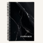 BLACK PASSWORDS TRACKER NOTITIEBOEK (Voorkant)