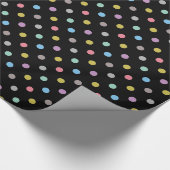 Black Pastel Spot ELEGANT BIRTHDAY WEDDING WRAP Cadeaupapier (Hoek)